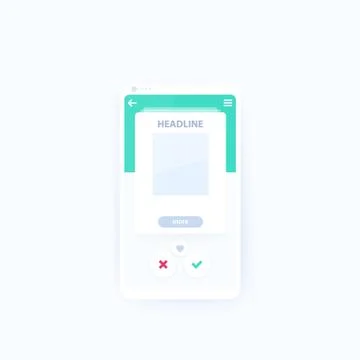 UI card for mobile app design Ilustração Stock
