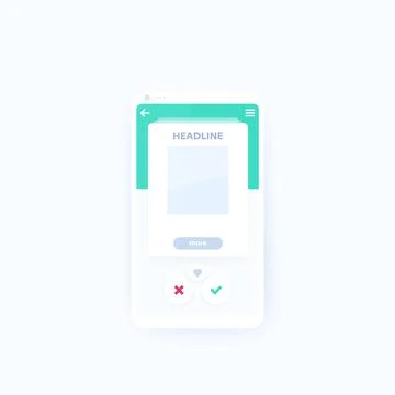 UI card for mobile app design Stockillustratie