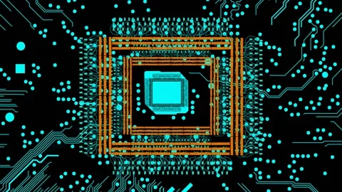 UI circuit Stock Footage 130566164