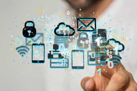 Ui of Cloud Computing Technology Internet Storage Network Concept Stock Photos