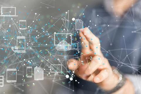 Ui of Cloud Computing Technology Internet Storage Network Concept Stock Photos