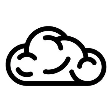Ui cloud icon, simple black style イラスト素材