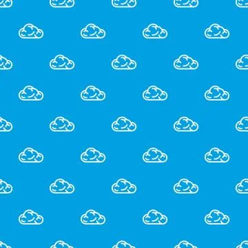 Ui cloud pattern seamless blue Illustrazione stock
