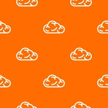 Ui cloud pattern vector orange イラスト素材
