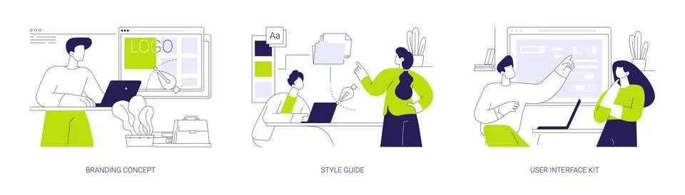 UI design abstract concept vector illustrations. Stock Illustration