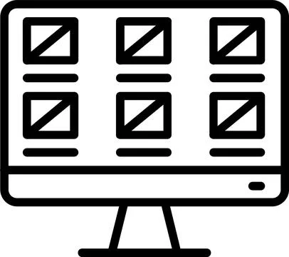 Ui Design Line Icon Design Stock Illustration