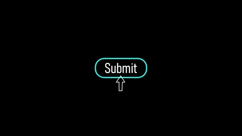 UI design showing cyan outlined "Submit" button with arrow on dark backgrou.. Stock Footage 321582761