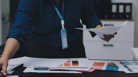 UI designer and UX developer brainstorm idea to design the application appe.. Stock Footage 326018306
