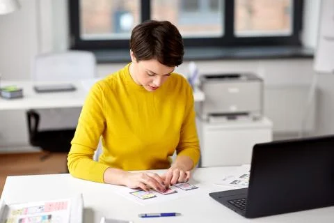 Ui designer working on user interface at office 写真素材