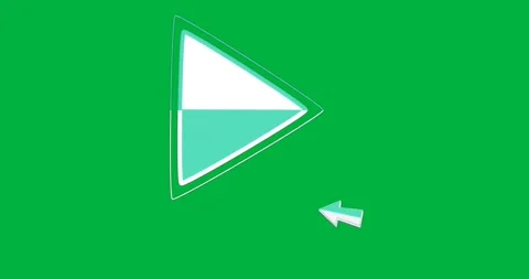 UI designers creating floating triangle icon and arrow cursor on transparent Stock Footage 317669526