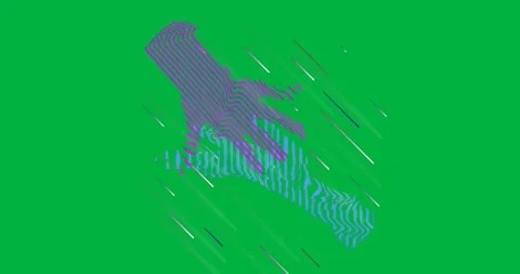 UI designers exploring glitch pattern on clear canvas showcasing diagonal pink Stock Footage 317479919