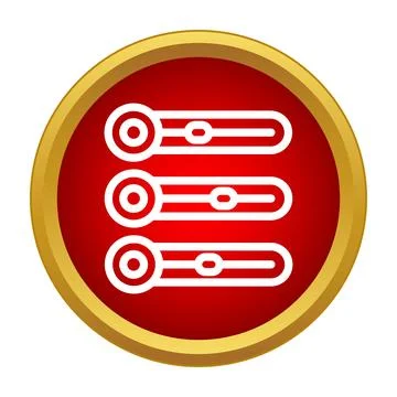 Ui element icon showing adjust levels sliders Stock Illustration
