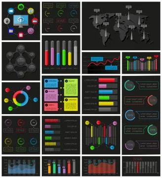 Ui, elements of infographics collection Illustrazione stock
