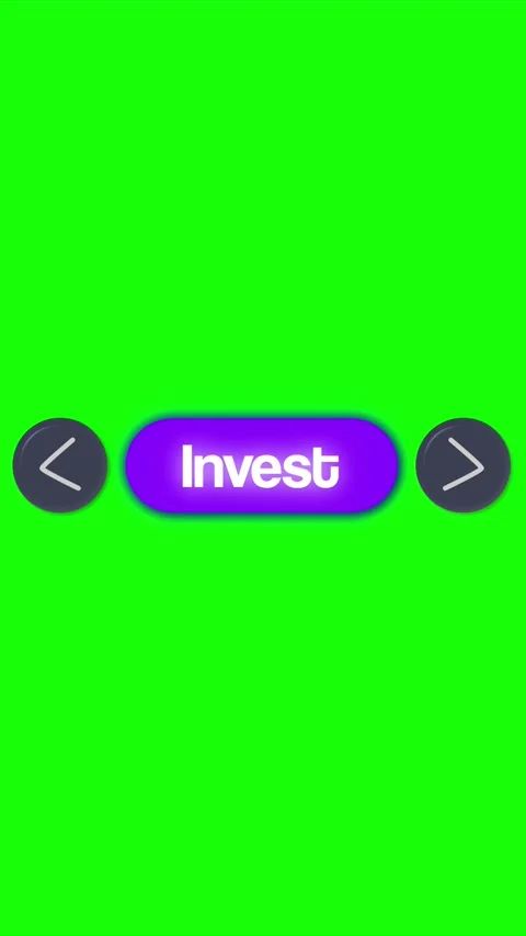 UI Finance Button Switch Animation Vertical Green Screen Stock Footage 314876823