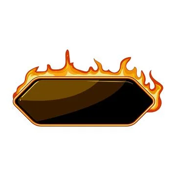 Ui fire game button cartoon vector illustration Stockillustratie