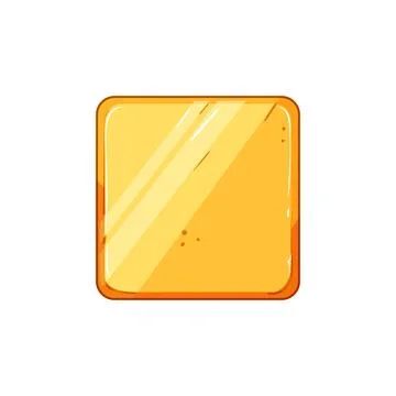 Ui gold game button cartoon vector illustration Stock Illustration