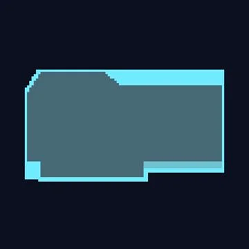 Ui hud frame pixel art vector illustration Stock-Illustration
