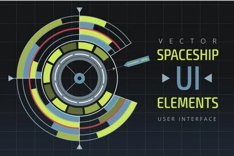 UI hud infographic interface web elements Stock Illustration