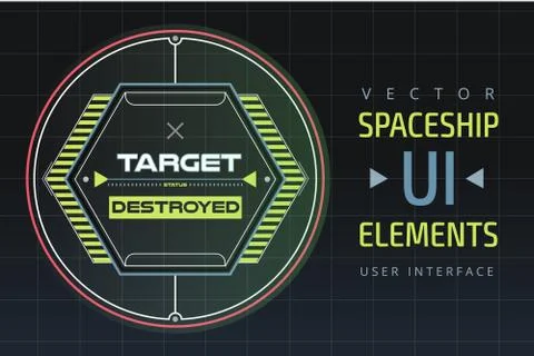 UI hud infographic interface web elements 库存插图