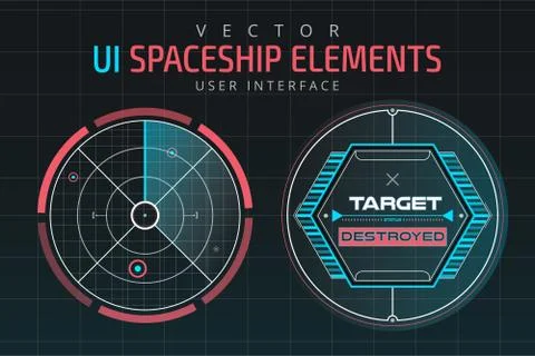 UI hud infographic interface web elements Stock Illustration