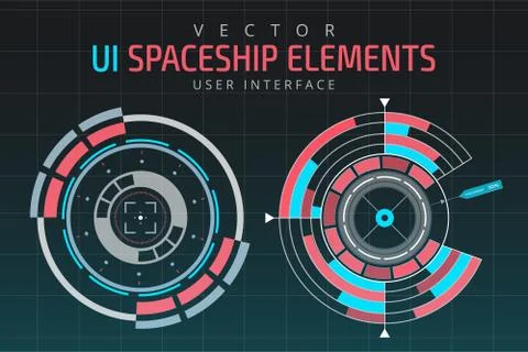 UI hud infographic interface web elements Stock Illustration