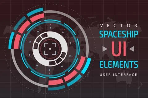 UI hud infographic interface web elements Illustrazione stock