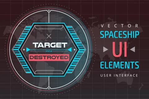 UI hud infographic interface web elements Illustrazione stock