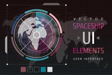 UI hud infographic interface web elements Stockillustratie