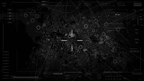UI HUD Map satelite technological infographic elements.HUD 2GFX Technology Sci イラスト素材