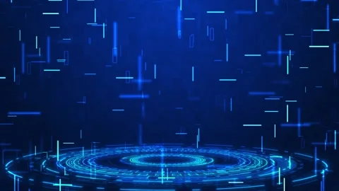 UI HUD screen tech system innovation background Futuristic HUD Interface Grid Stock Footage 333791245