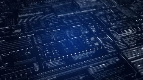 UI HUD technological infographic elements.HUD 2GFX Technology Sci Fi 2D texture Stock Illustration