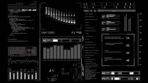 UI HUD technological infographic elements.HUD 2GFX Technology Sci Fi 2D texture Stock Illustration