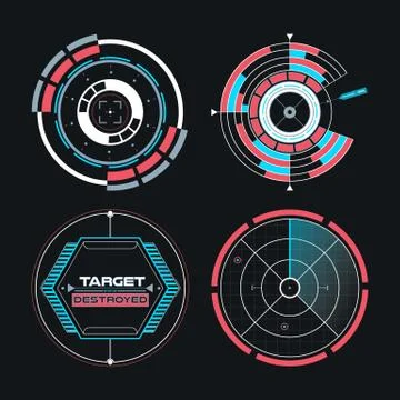 UI infographic interface web elements イラスト素材