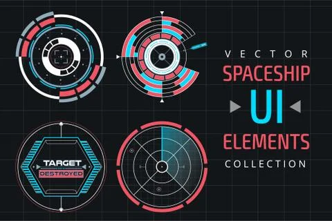 UI infographic interface web elements Stock Illustration