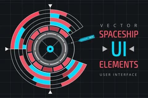 UI infographic interface web elements Stock Illustration