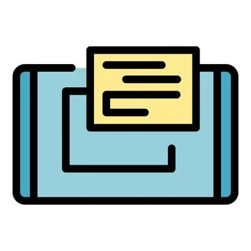Ui interface icon color outline vector Illustrazione stock