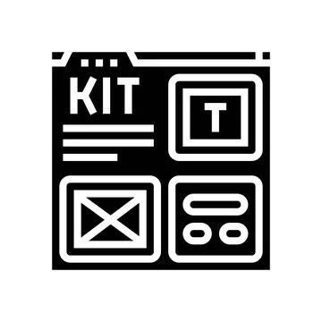 Ui kit ux design glyph icon vector illustration Illustrazione stock