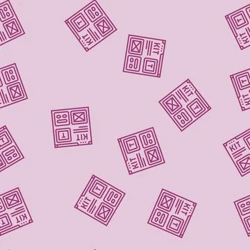 Ui kit ux design line seamless pattern Stock Illustration