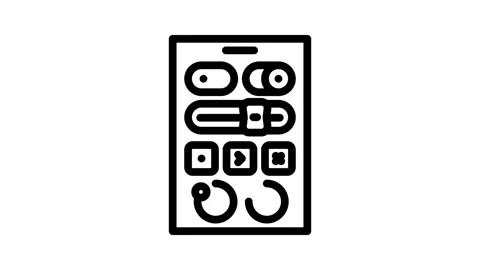 Ui kit ux ui design line icon animation Stock Footage 326758172