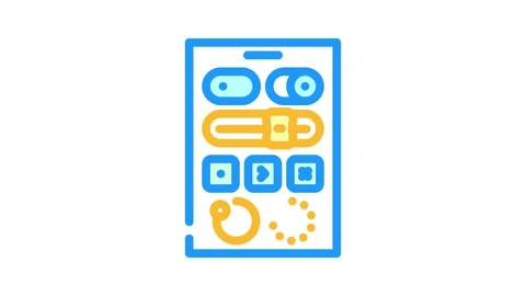 Ui kit ux ui design color icon animation Stock Footage 327265375