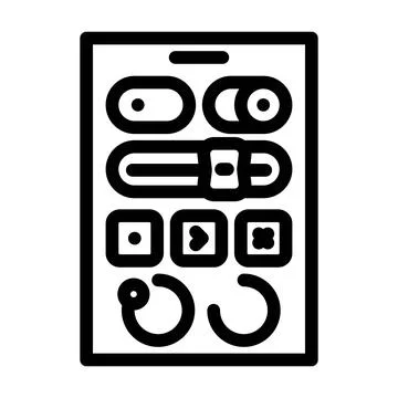 Ui kit ux ui design line icon vector illustration Stock Illustration