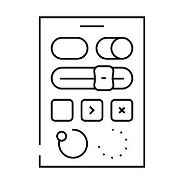 Ui kit ux ui design line icon vector illustration Stock Illustration