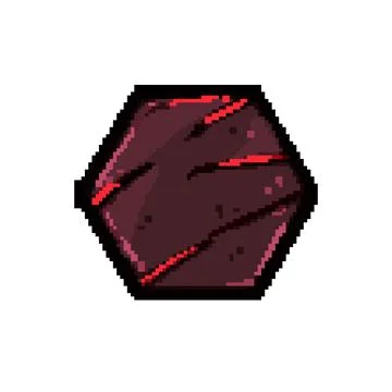 Ui lava game button pixel art vector illustration Stock Illustration