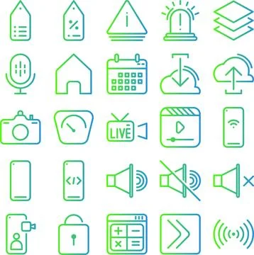 UI Line Gradient Icon Stock Illustration