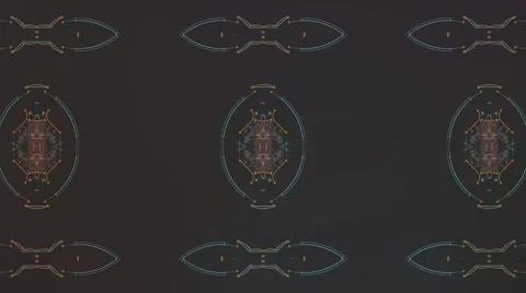 UI loop, Seamless Loop pattern that reveals Incredible machine designs Stock Footage 49840537