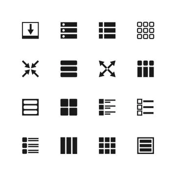 UI menu and user interface navigation vector icons Stock Illustration