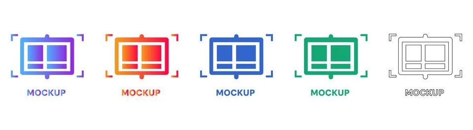 UI Mockup Interface Design Icons Stock Illustration