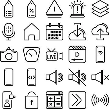 UI Outline Icon Stock Illustration