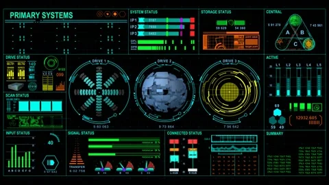UI primary systems Stock Footage 130566188