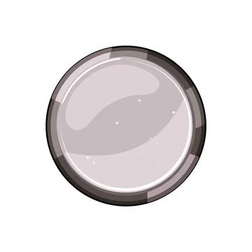 Ui round game button cartoon vector illustration Illustrazione stock